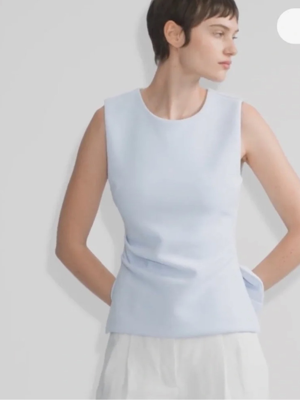 Aritzia Light Blue Sleeveless Crewneck Tank Top